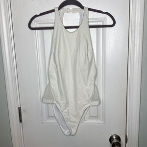 High neck one piece swimsuit